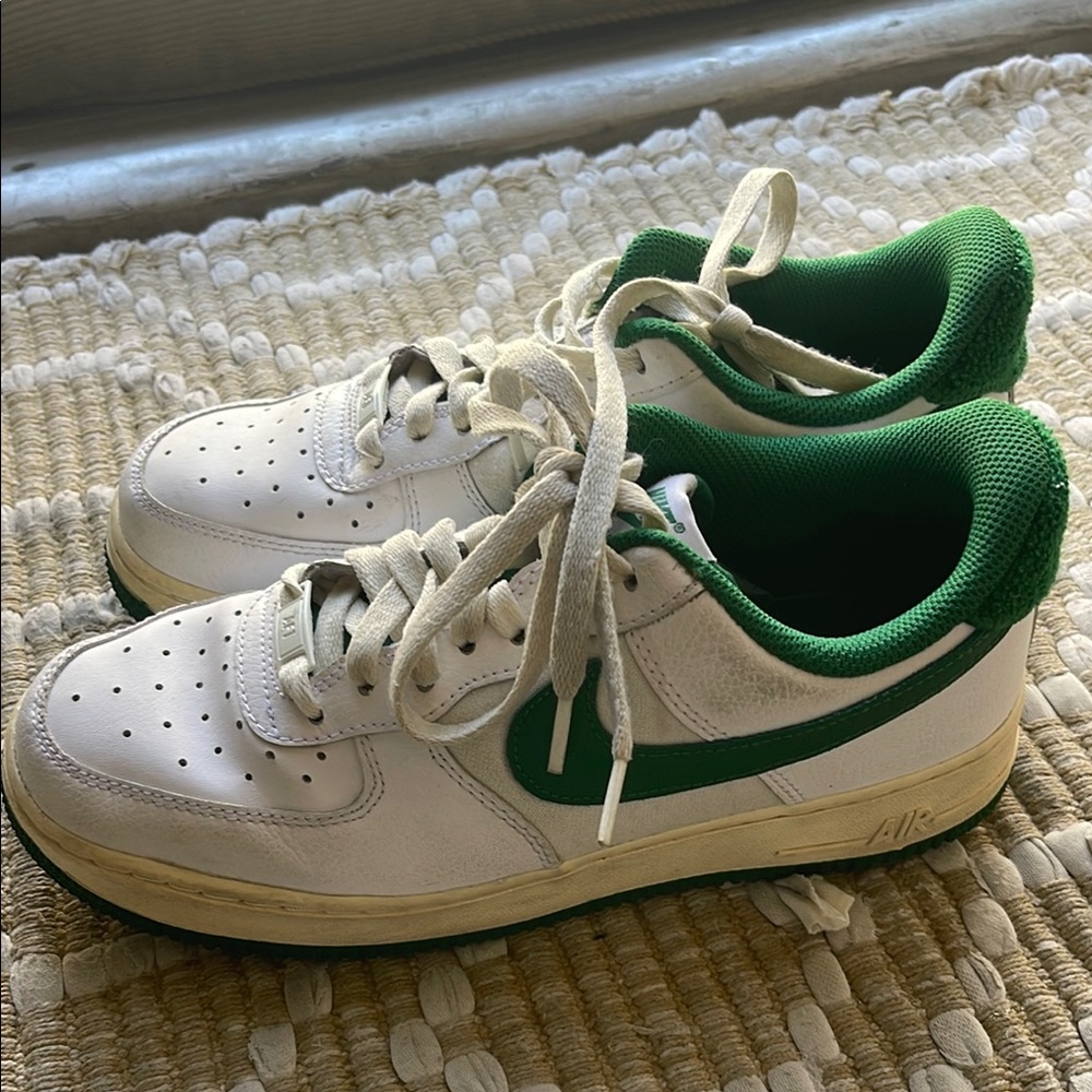 Nike Green and White Athletic Shoes
